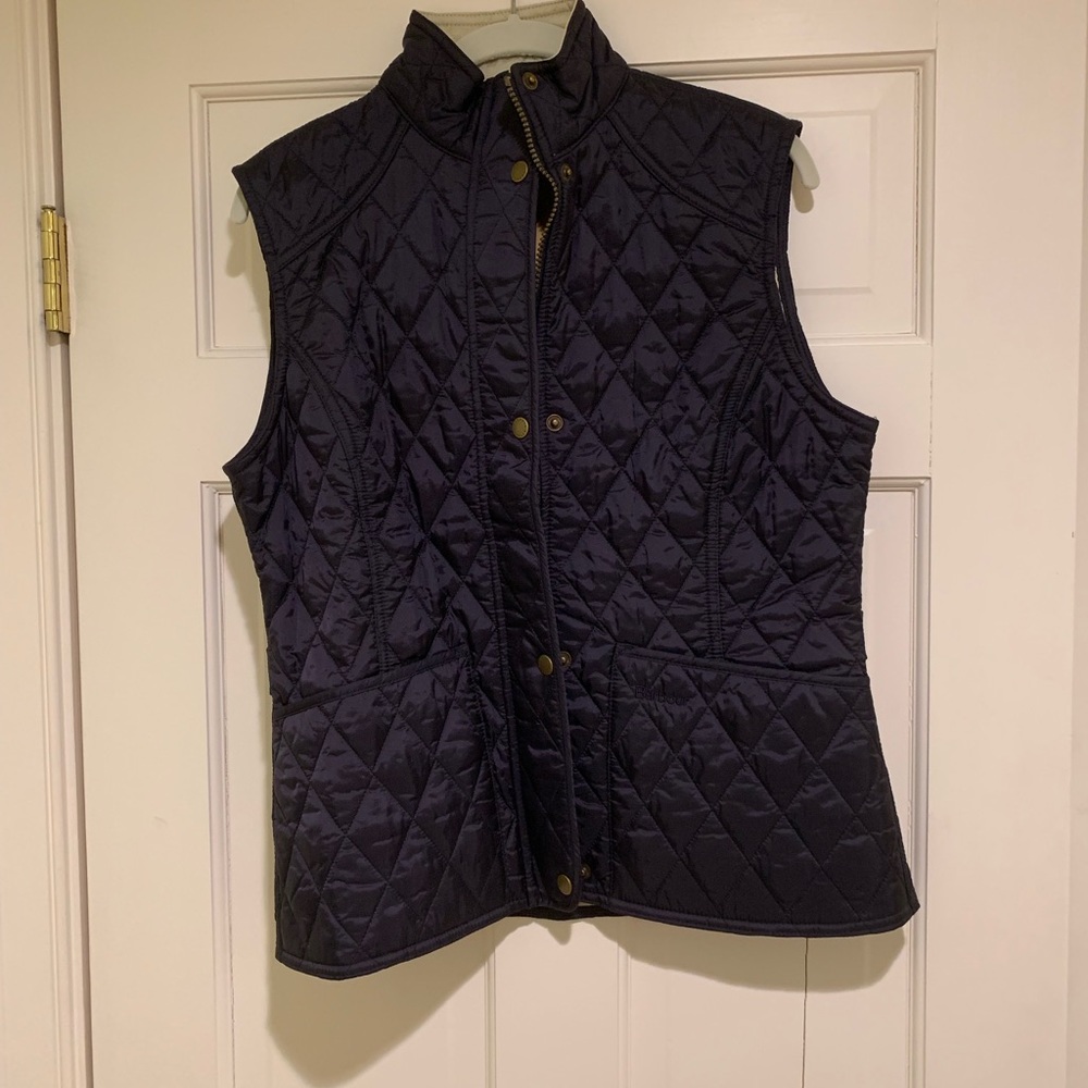 Navy Barbour Quilted Vest